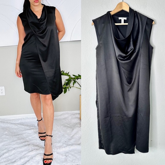 Halston Heritage Dresses & Skirts - Halston Heritage Drape Black Dress